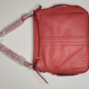Montana West Coral Crossbody Bag with Stud Accents